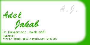 adel jakab business card